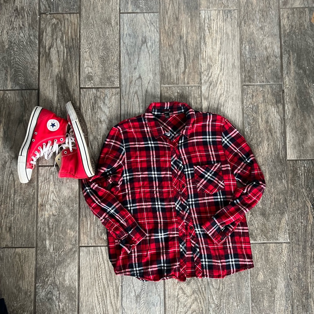 Red flannel checkered forever 21 woman’s large